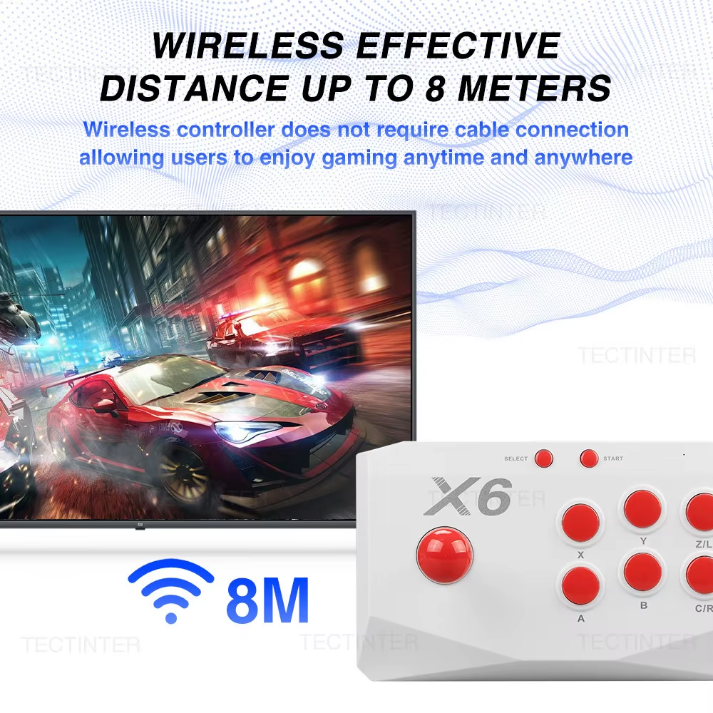 CONSOLA doble arcade X6 tv 2 Jugadores Joystick Games Voor Mame/Psp/PS1/Snes/Sega - Imagen 4