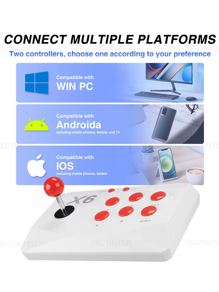 CONSOLA doble arcade X6 tv 2 Jugadores Joystick Games Voor Mame/Psp/PS1/Snes/Sega - Imagen 5