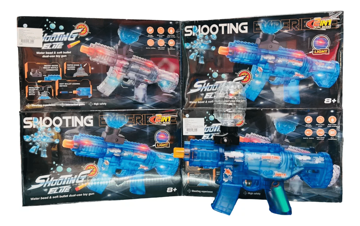 JUGUETE LANZA Dardos Y Balas De Hidrogel Con Luces Akm-47 - Imagen 6