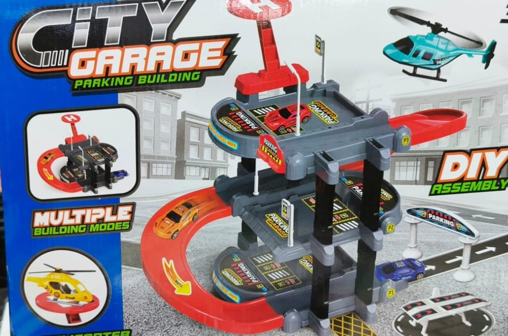 GARAJE JUEGO Estacionamiento 48x36cm 31piezas 3niveles - Imagen 5