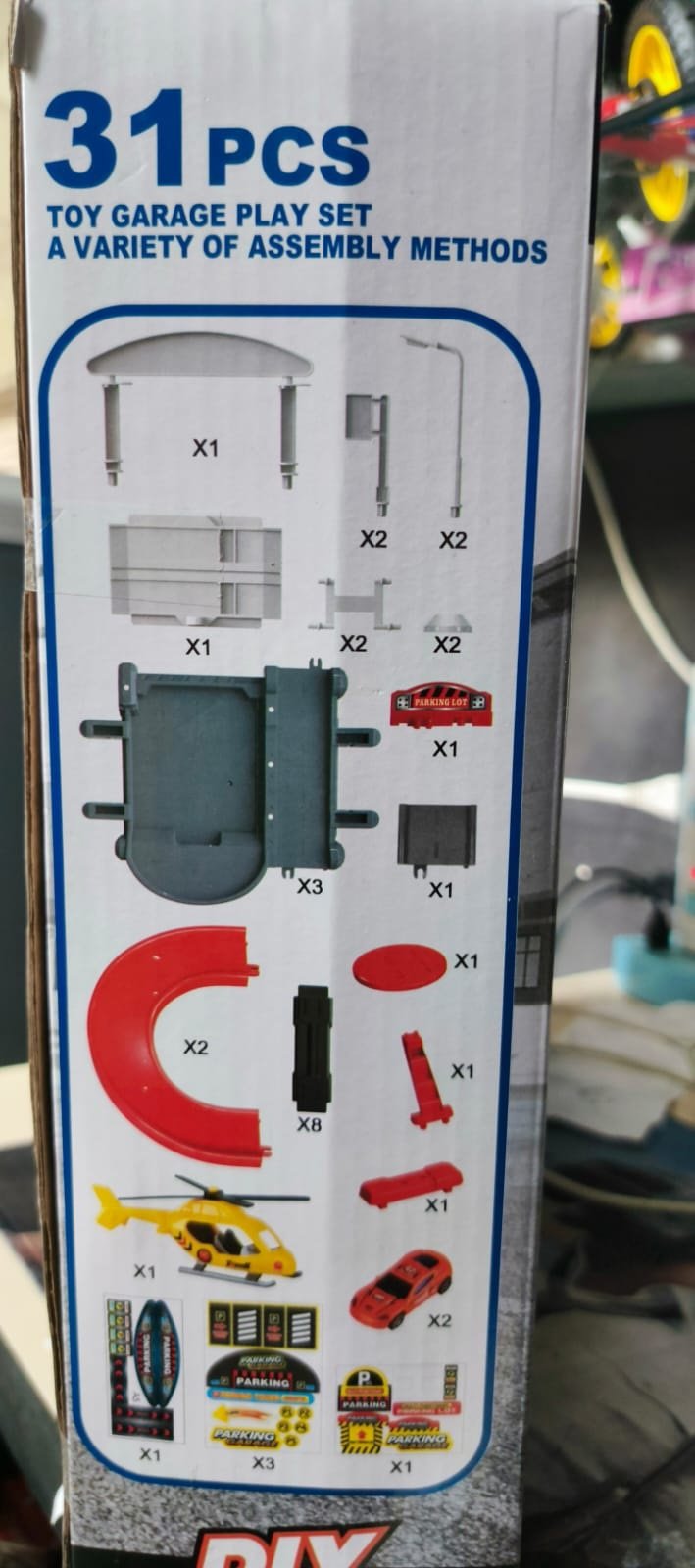 GARAJE JUEGO Estacionamiento 48x36cm 31piezas 3niveles - Imagen 4