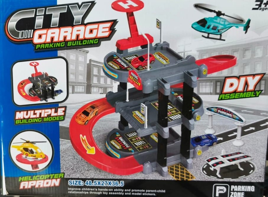 GARAJE JUEGO Estacionamiento 48x36cm 31piezas 3niveles