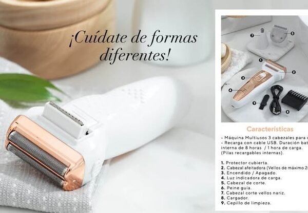 MAQUINA multiusos: afeitar, patillera y cortador vellos nariz sk-329