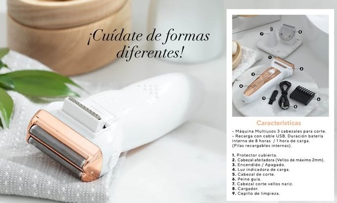 MAQUINA multiusos: afeitar, patillera y cortador vellos nariz sk-329