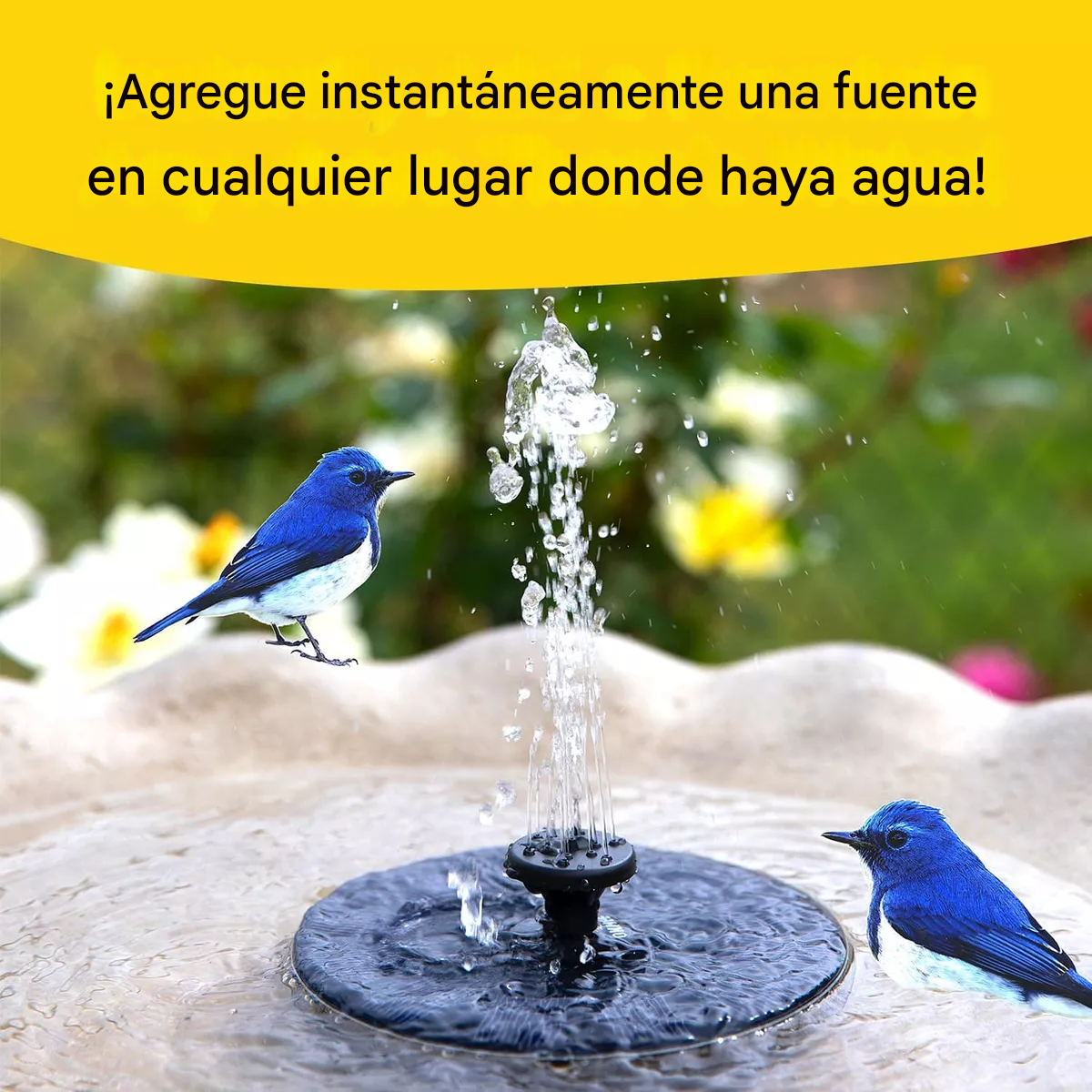 FUENTE DE AGUA flotante solar para jardin cascada - Imagen 3