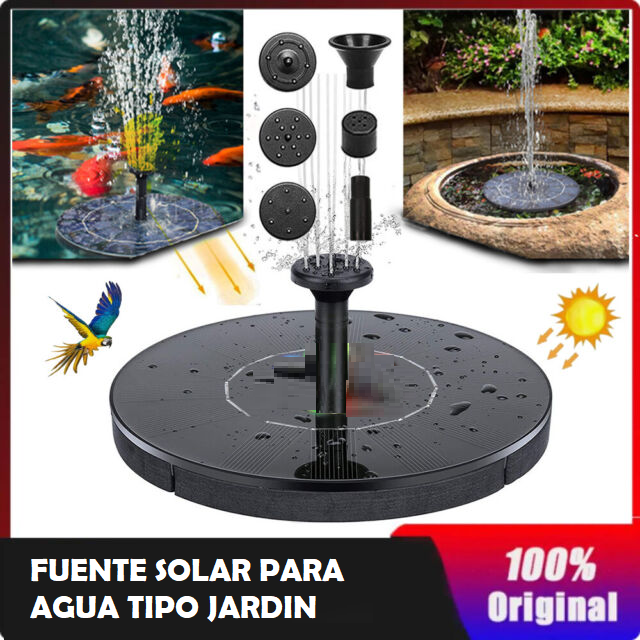 FUENTE DE AGUA flotante solar para jardin cascada