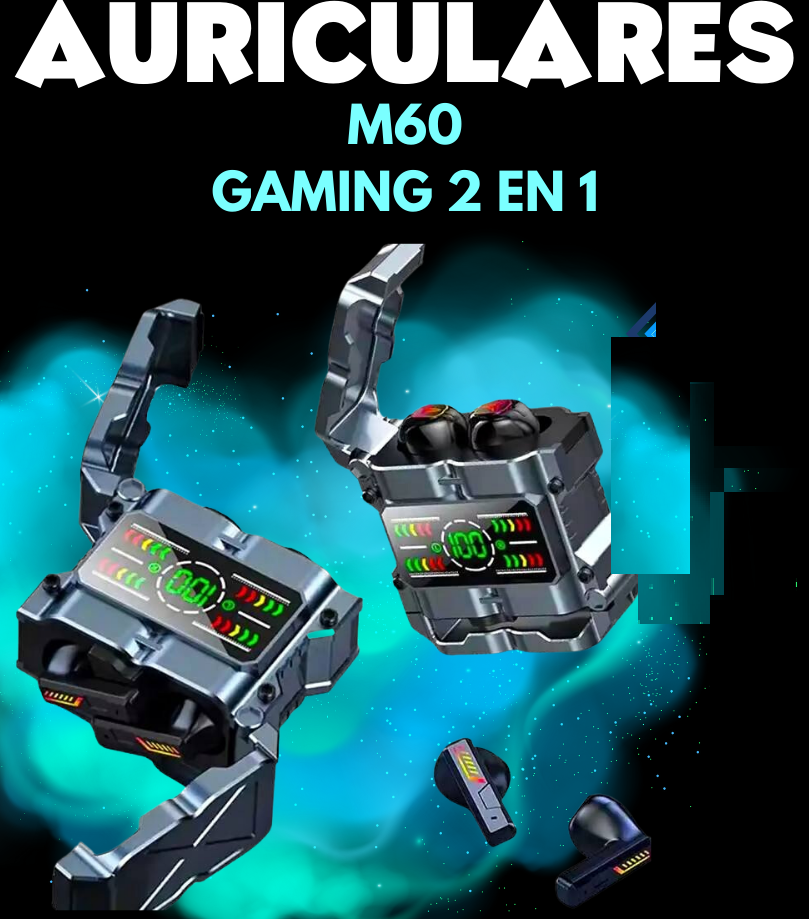 AURICULARES dobles gaming Manos libres Bluetooth M60