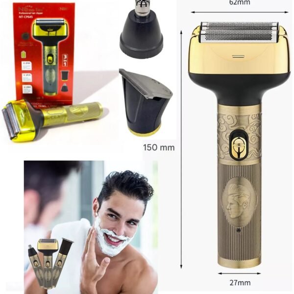 MAQUINA Patillera y razudadora+nariz Nano-Tec afeitadora inalámbrica NT-CP645