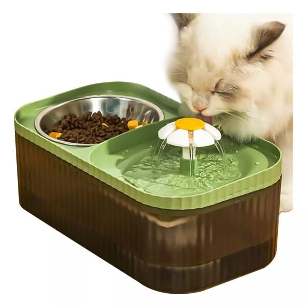 BEBEDEROfuente fresca automatico y plato comida mascota