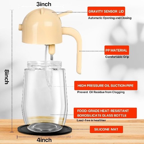 DISPENSADOR ATOMIZADOR aceite o vinagre vidrio ful injection botle - Imagen 2