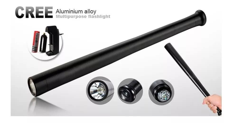 TASER tambo linterna led pila recargable