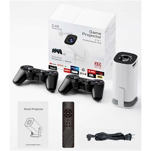 PROYECTOR Video Portátil LED Android 11 Consola Todo En Uno HY320