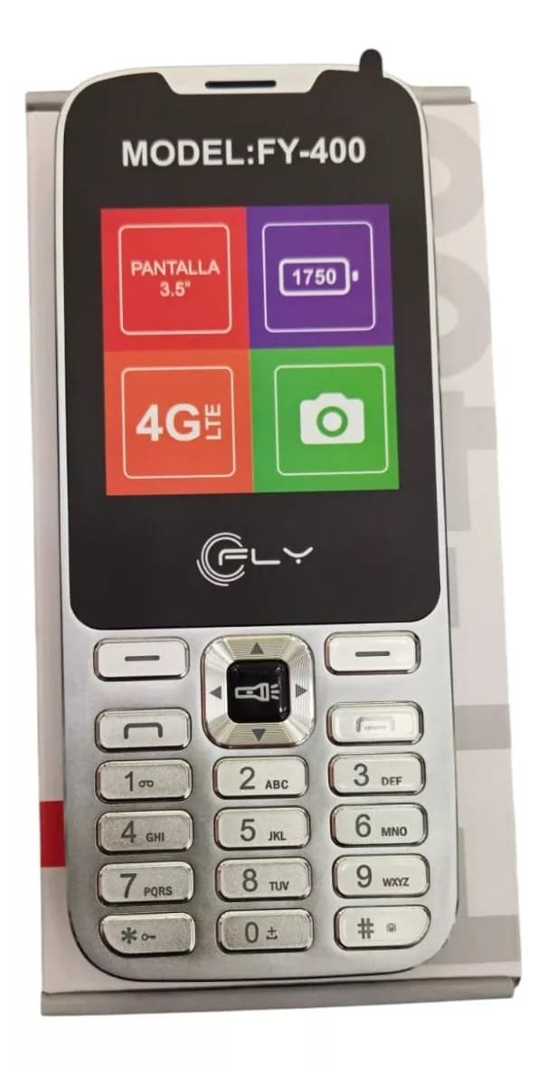 CELULAR FLECHITA ACERADA 4G pantalla gigante fly fy400 3.5pulg metalizada - Imagen 7
