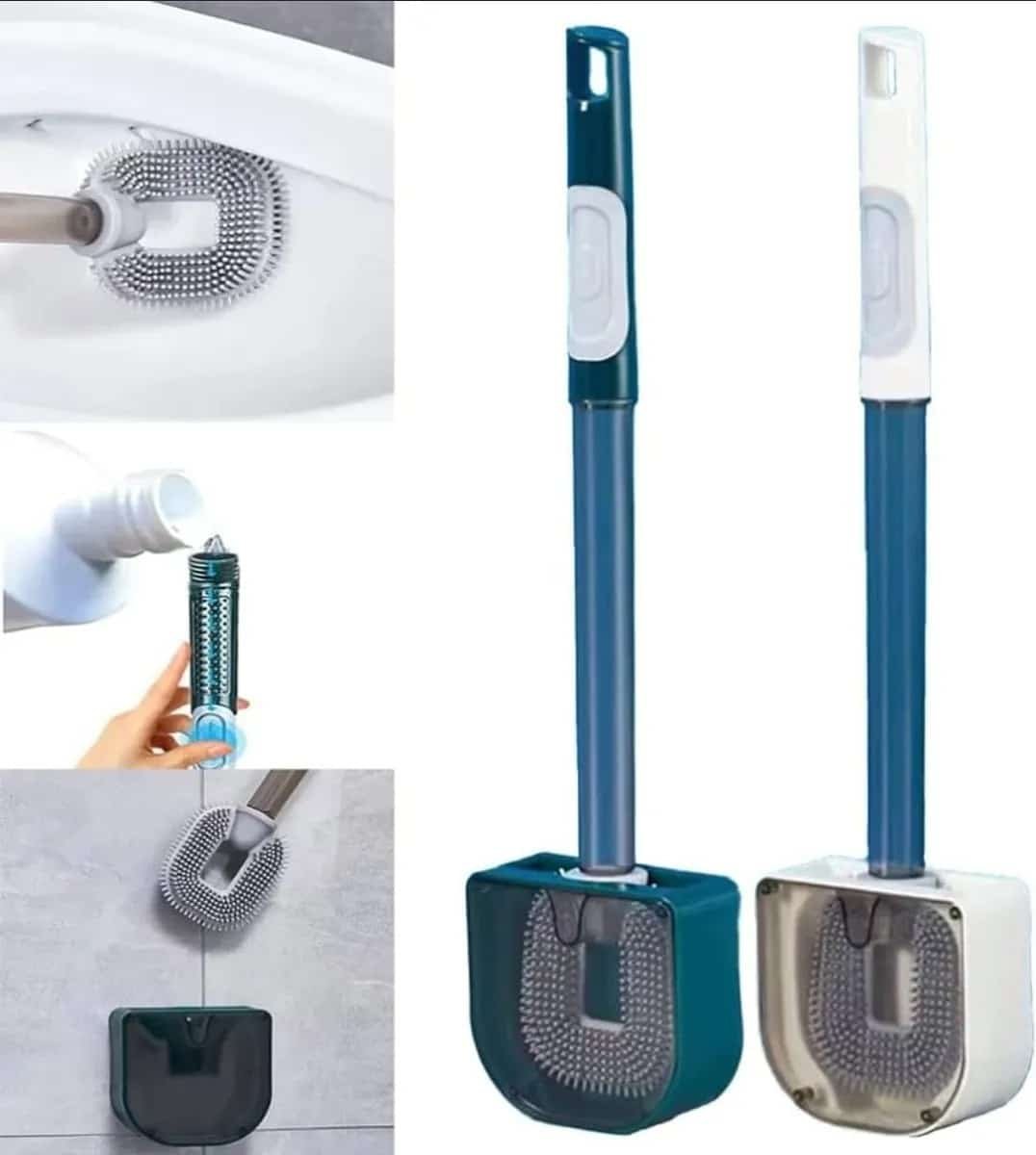 CEPILLO DOSIFICADOR Silicona Flexible Colgante Para Limpieza De Baño - Imagen 6
