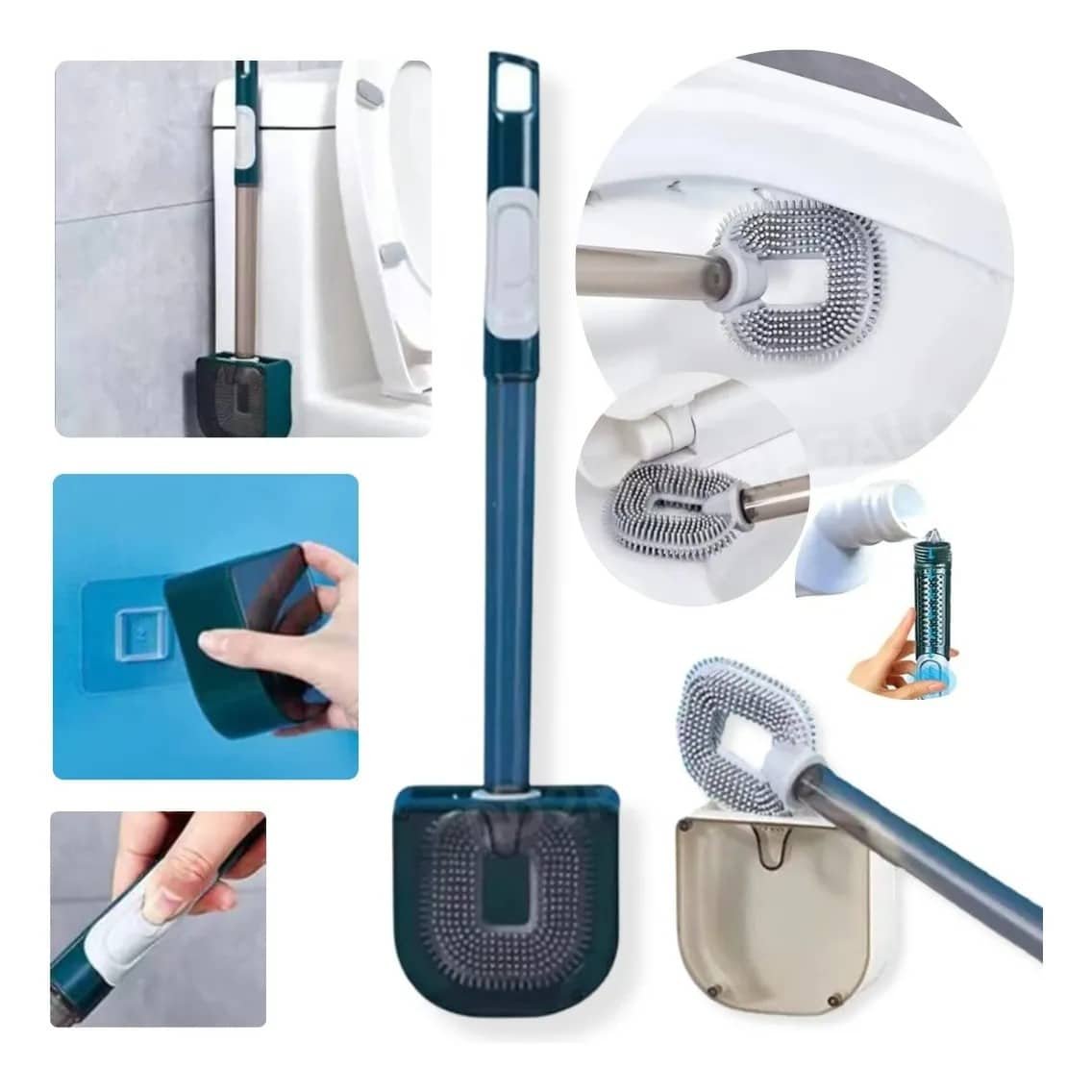 CEPILLO DOSIFICADOR Silicona Flexible Colgante Para Limpieza De Baño - Imagen 5