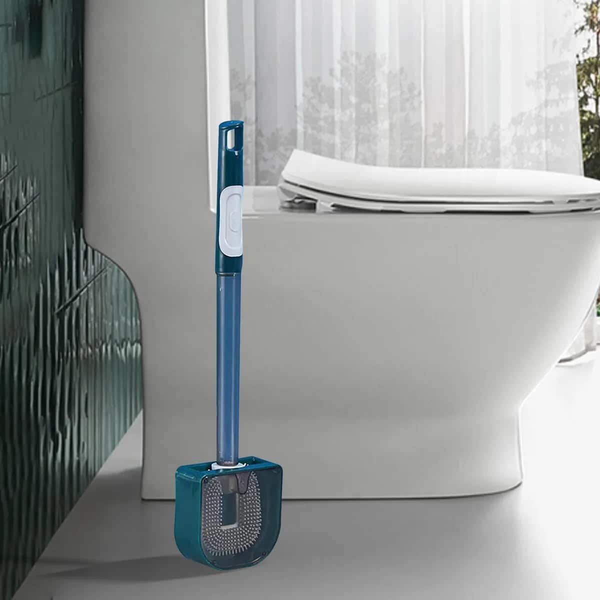 CEPILLO DOSIFICADOR Silicona Flexible Colgante Para Limpieza De Baño