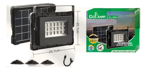 REFLECTOR panel solar cclamp CL-08a  3bombillos