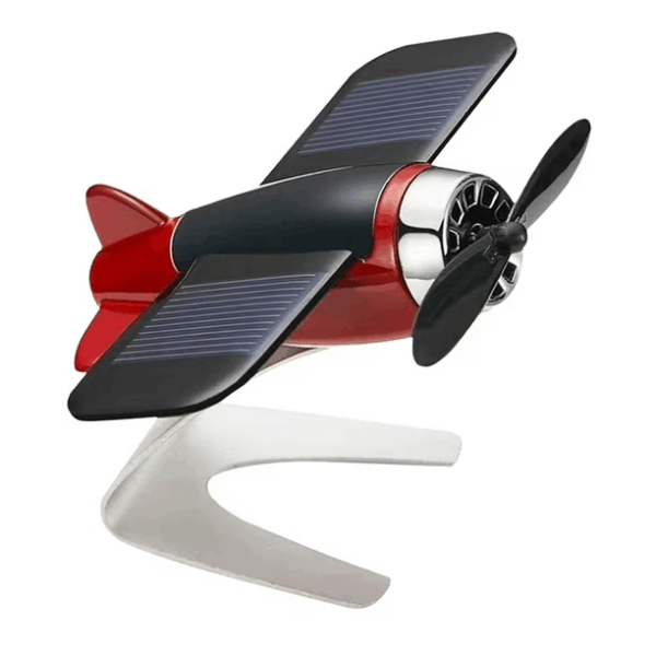 HUMIFICADOR solar modelo avion rojo mueve helice