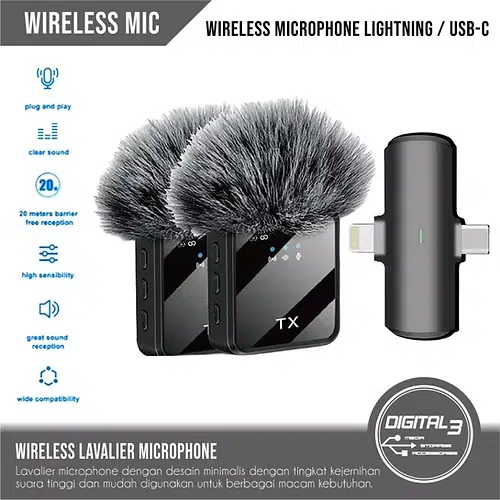 MICROFONO Inalámbrico de Solapa f15Doble Receptor Antipop peludo-2 Set X2 (2 en 1)