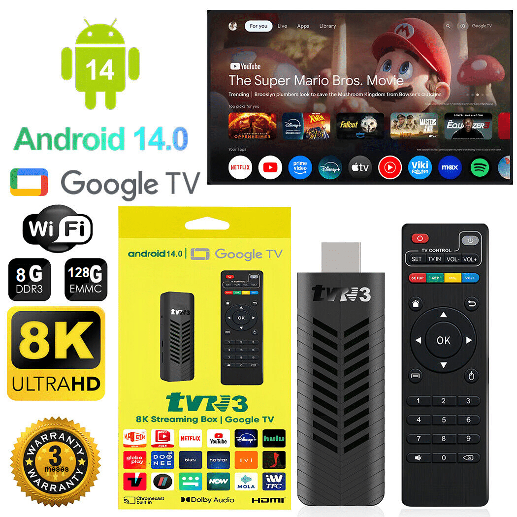 TV fire stick 8GB RAM 128ROM magic telelatino 4K UHD 2.4 WiFi H.265