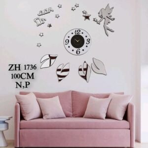 RELOJ PARA PARED ADHESIVO 3D Hadas Dorado zh1736 para pared! 🕰️✨