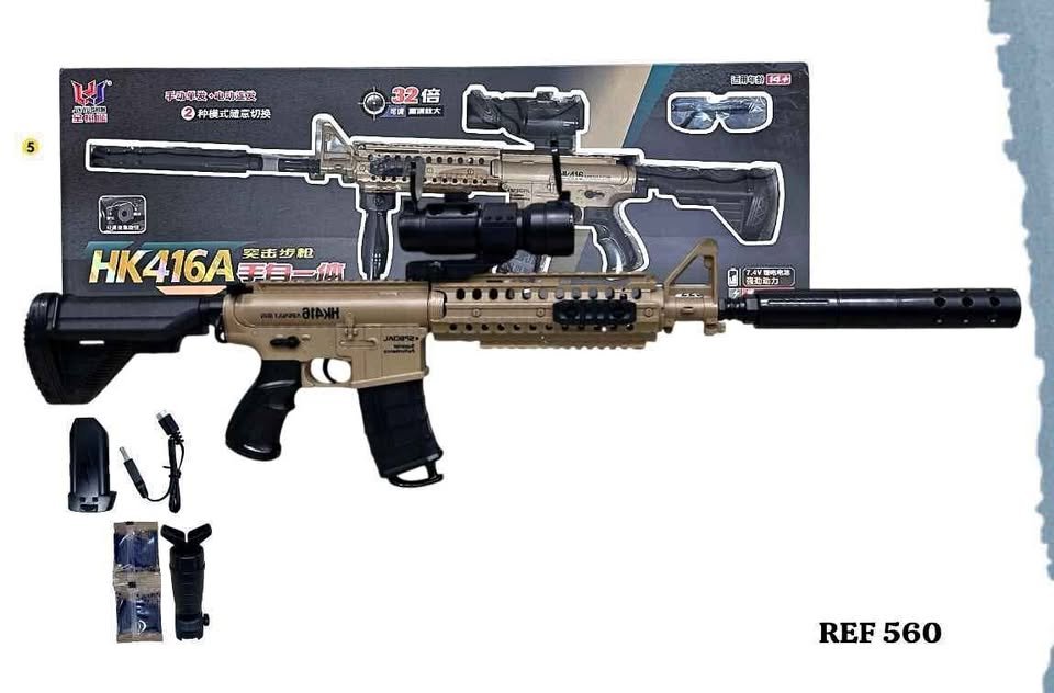 JUGUETE GIGANTE HIDROGEL electric mini shot HK416A - Imagen 9