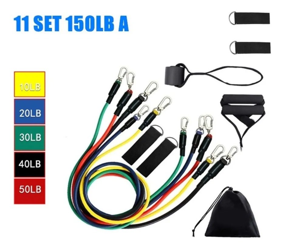 BANDA Resistencia elastica para equipos de fitness principiantes y expertos (multicolor, paquete de 11) - Imagen 6
