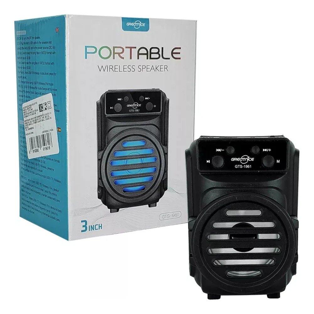 PARLANTE Portátil Inalámbrico Bluetooth Fm Tf Recargable Rg 2x45mil - Imagen 7