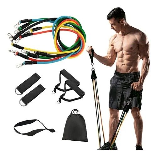 BANDA Resistencia elastica para equipos de fitness principiantes y expertos (multicolor, paquete de 11) - Imagen 3
