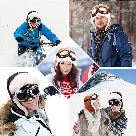 GAFAS CHOPPER AVIADOR Piloto bronce moto o clima frio elegantes lujosa - Imagen 3