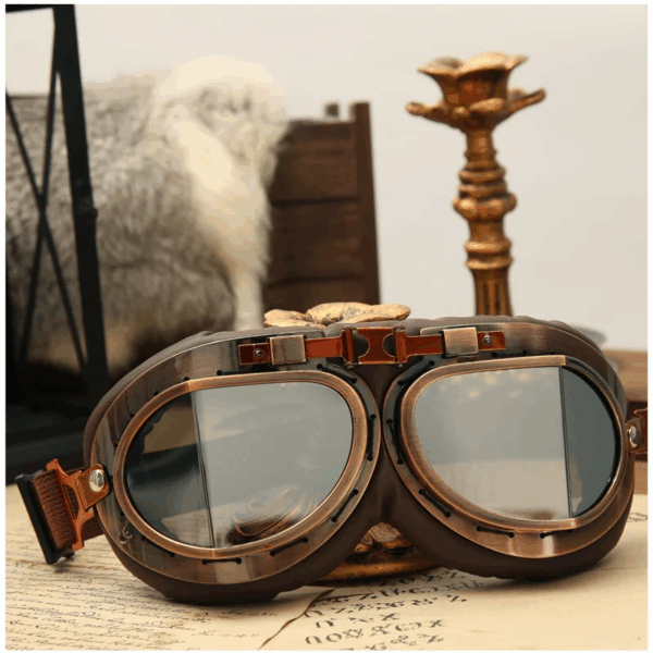 GAFAS CHOPPER AVIADOR Piloto bronce moto o clima frio elegantes lujosa