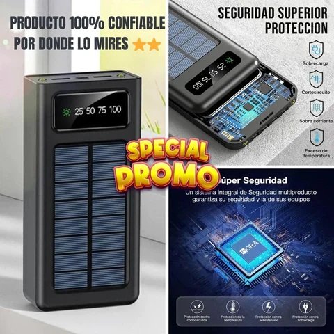 POWERBANK SOLAR 30000mAh Lampara - Imagen 8