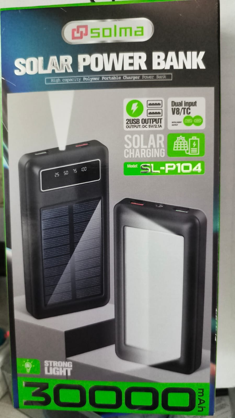 POWERBANK SOLAR 30000mAh Lampara
