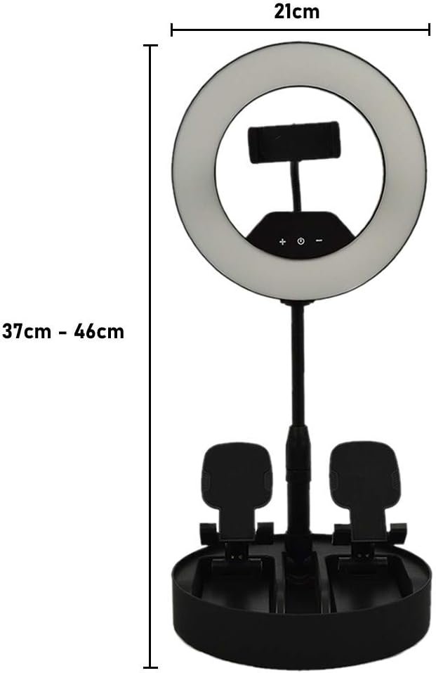 ARO DE LUZ 21cm 3 soportes de celular telescopico 15w ModeloA7 - Imagen 4