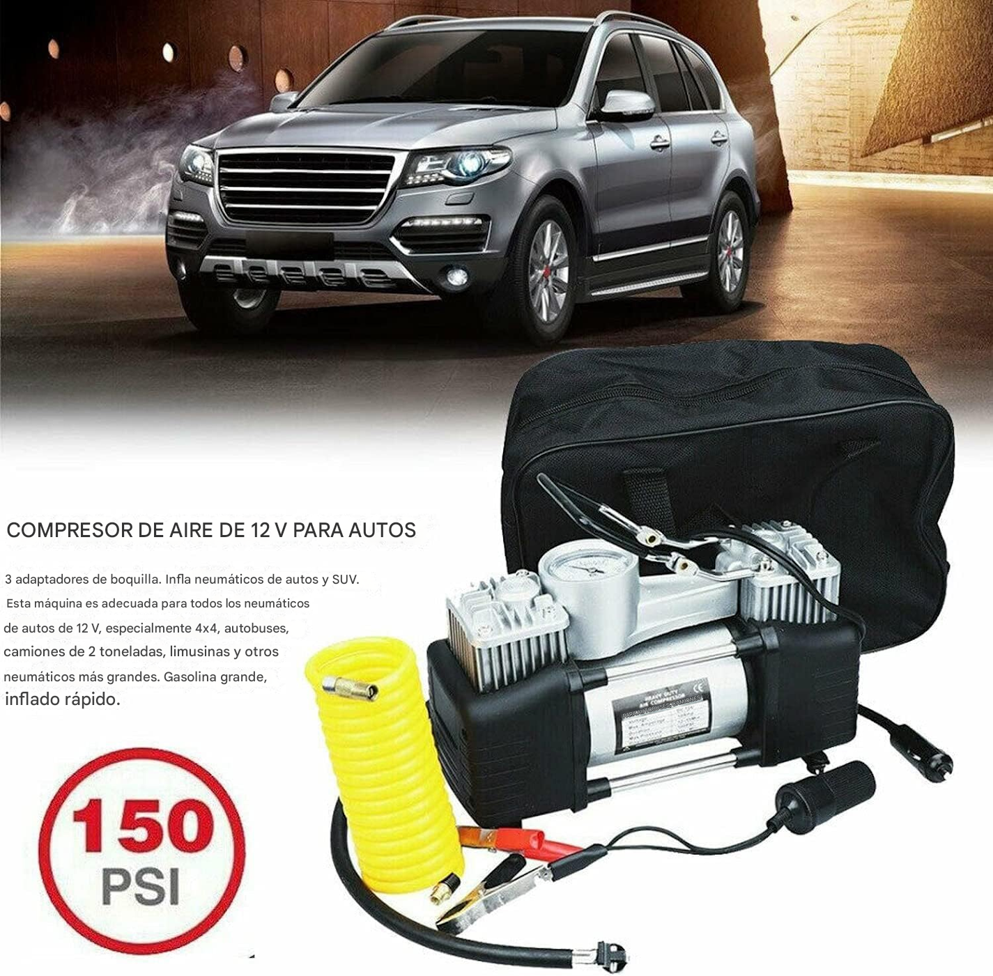 COMPRESOR Gigante 2piston 4x4 linterna - Imagen 2