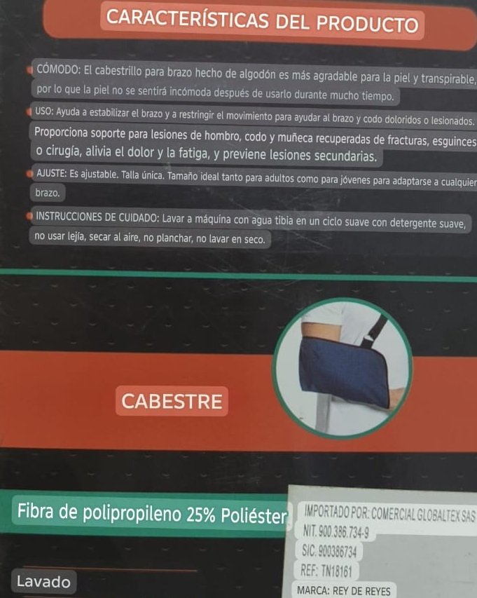 FAJA CODERA Faja Para Brazo Lesiones Cabestrillo Inmovilizador Soporte king of king 3102 - Imagen 4