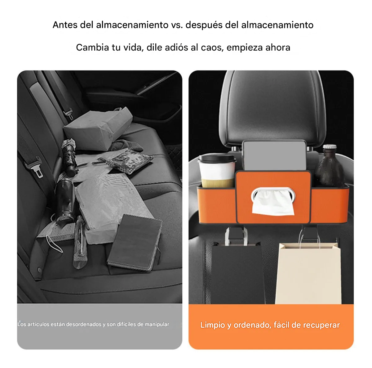 ORGANIZADOR para carro respaldo asiento tapizado - Imagen 8