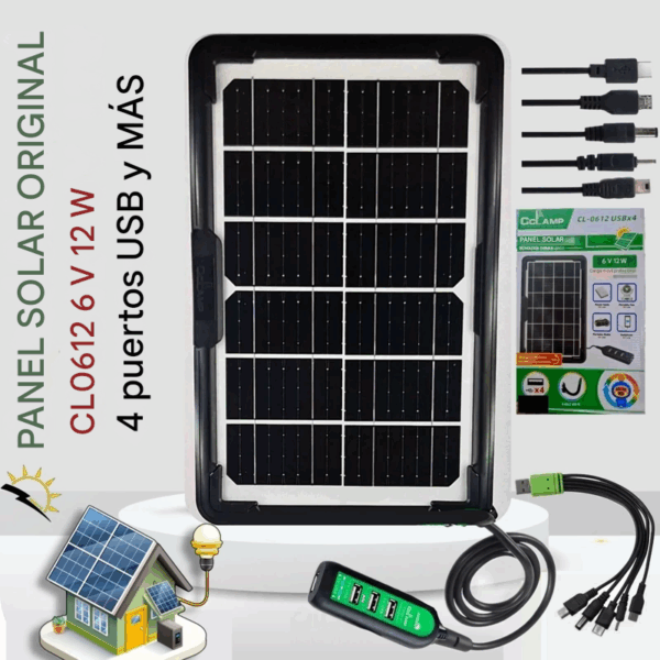 CARGADOR PANEL SOLAR Cclamp cl-0612