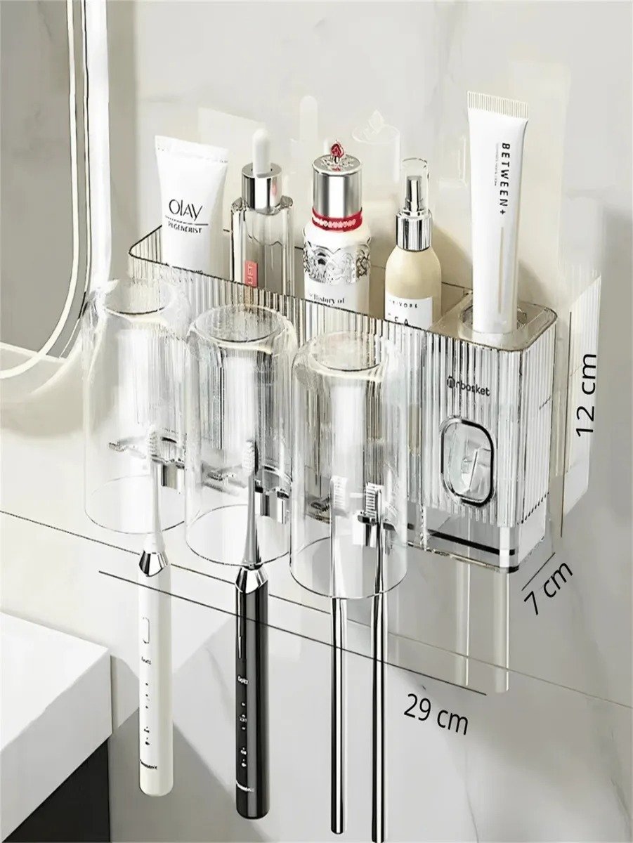 PORTACEPILLOS Dispensador crema 3vasos 3 estantes