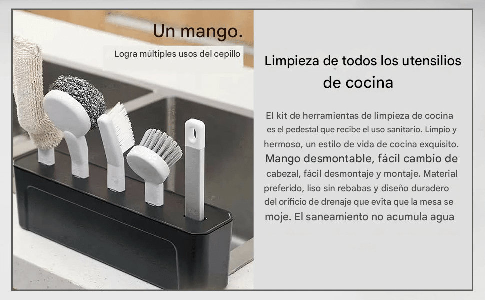 CEPILLOS KIT DE LIMPIEZA 4EN1 Con base - Imagen 11