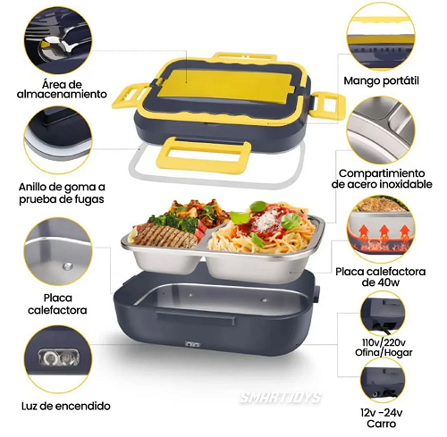 LONCHERA electrica bandeja acerada DFH C21para oficina y carro