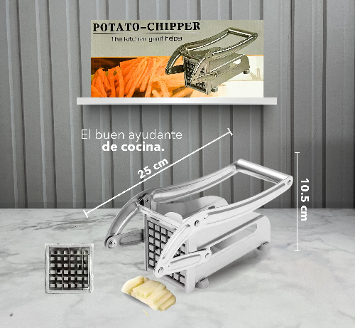 CORTADOR rebanador de vegetales y picador papas metal