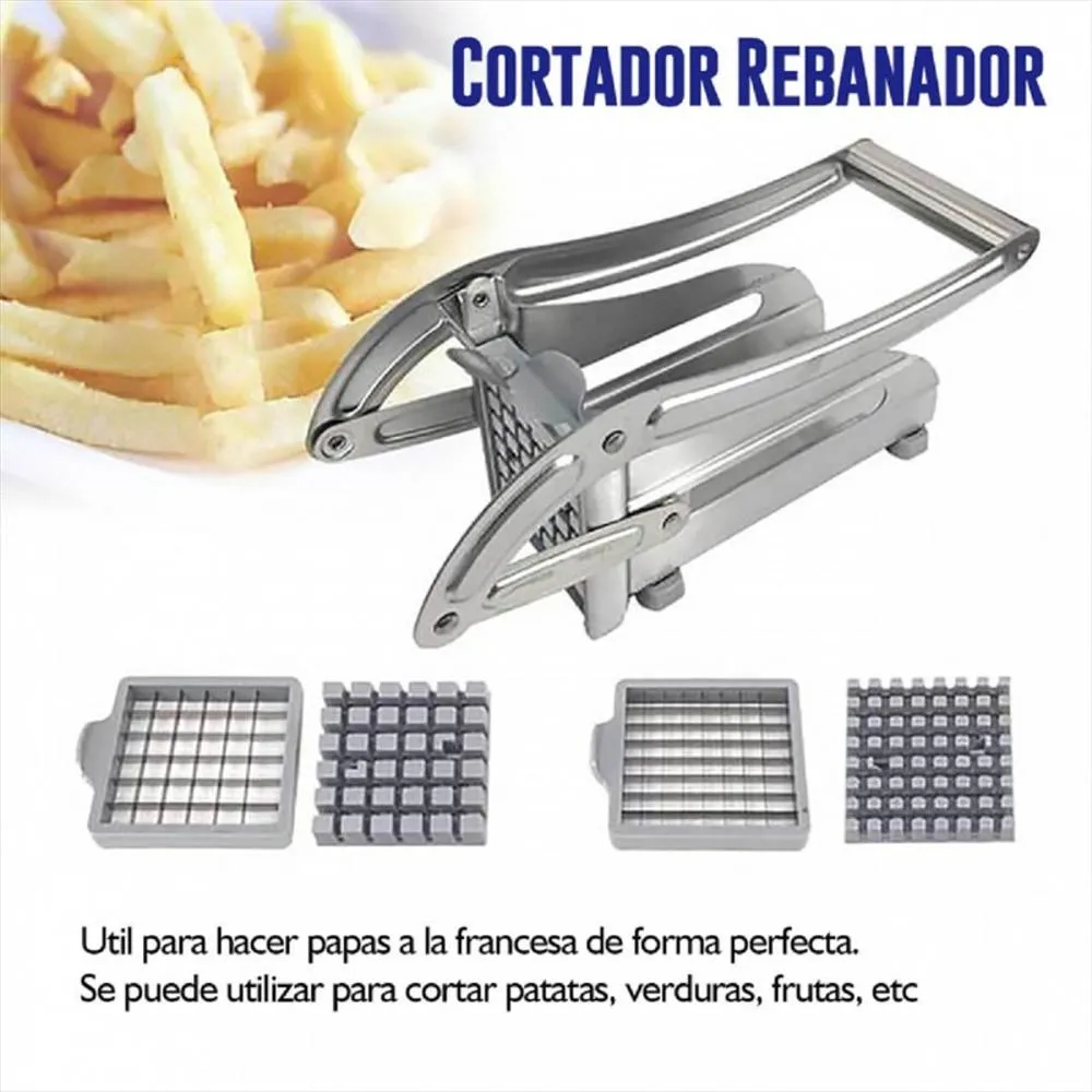 CORTADOR rebanador de vegetales y picador papas metal - Imagen 4