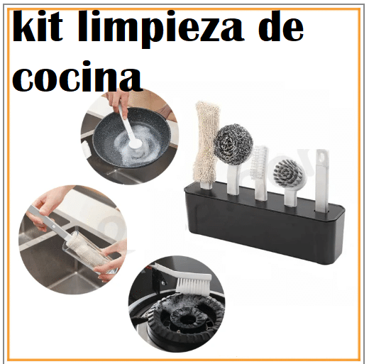 CEPILLOS KIT DE LIMPIEZA 4EN1 Con base - Imagen 6