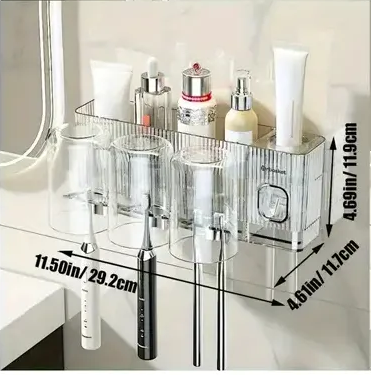 PORTACEPILLOS Dispensador crema 3vasos 3 estantes - Imagen 3