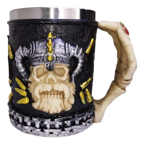 VASO MUG ACERO RECIBE INOXIDABLE vikingo
