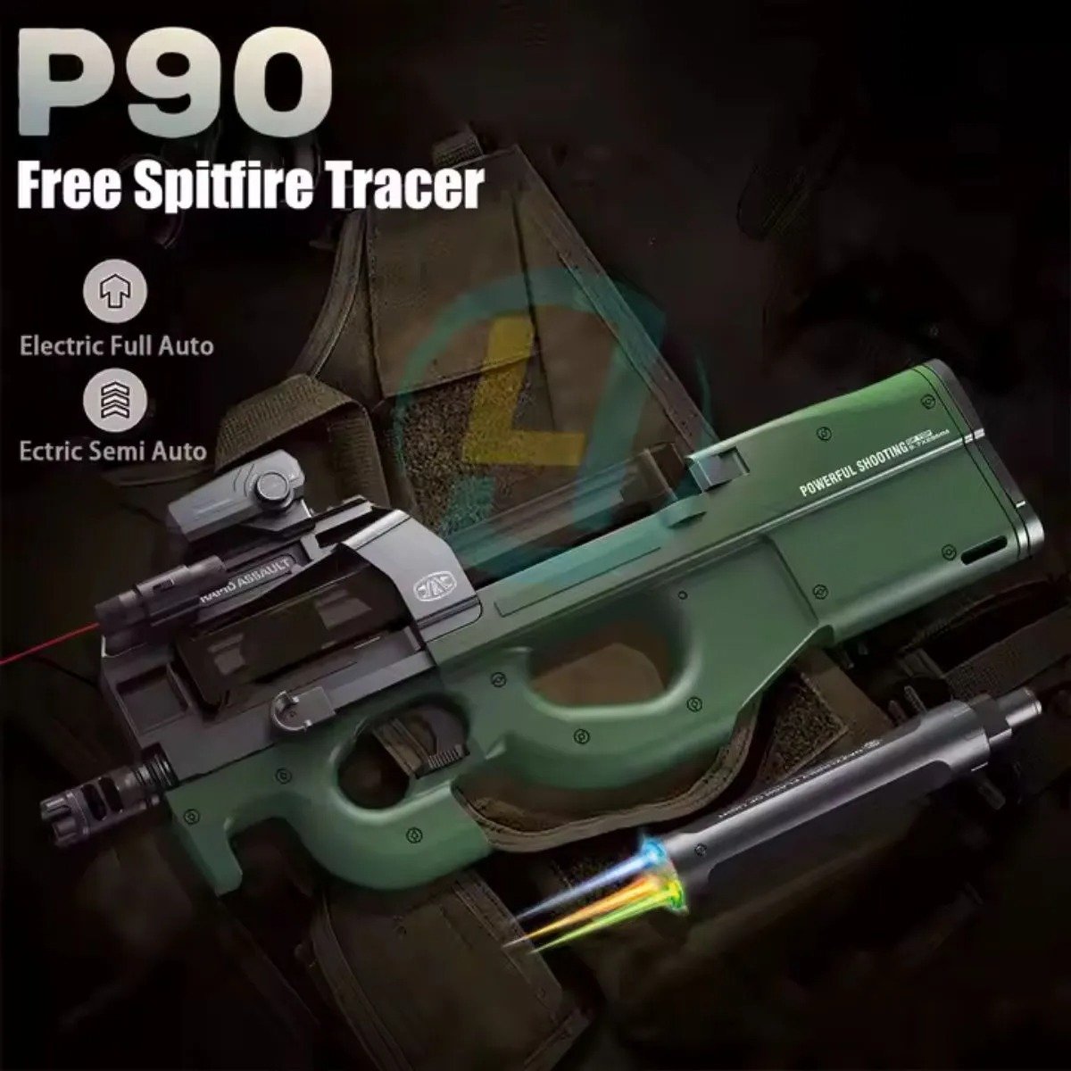 JUGUETE GIGANTE HIDROGEL electric P90 Juguete Gelsof Verde - Imagen 6