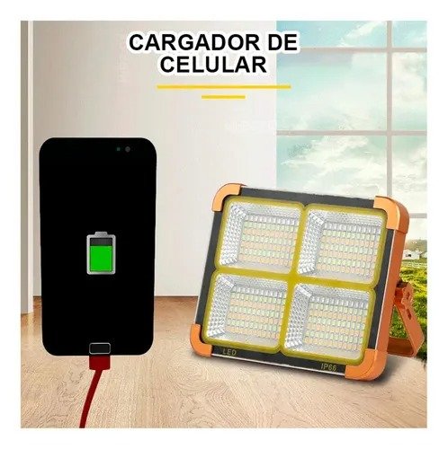 REFLECTOR Panel Solar Powerbank camping Naranja 38led 15h - Imagen 6