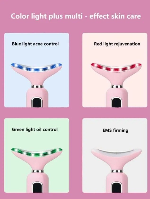 MASAJEADOR CON LUZ MED ESTIRAMIENTO FACIAL🧖🏻♀ XH-010 - Imagen 4
