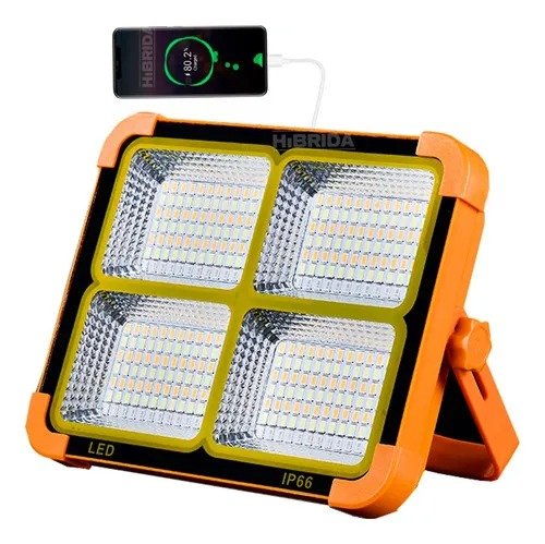 REFLECTOR Panel Solar Powerbank camping Naranja 38led 15h - Imagen 7